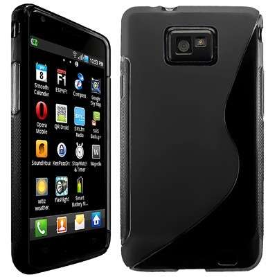 S Line case for Sony Samsung Galaxy S2 I9100(Black)