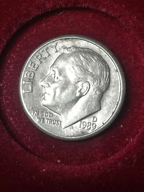 1989D ROOSEVELD DIME ERROR COINDOUBLE DIE ERROR