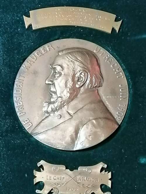 1902 STAY IN UTRECHT KRUGER MEDALLION, VERY RARE, NUMISTA RARITY INDEX 97,ONLY 200 MADE.