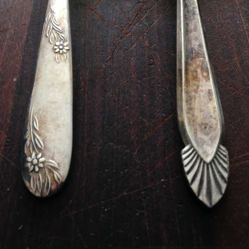 VINTAGE ANGORA CAKE FORKS AND SPOONS SET - EPNS