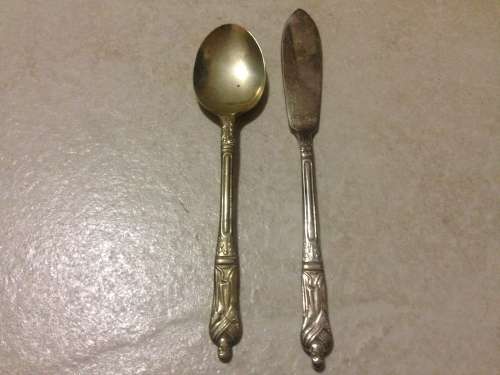 Set of Antique Miniature Spoon & Knife