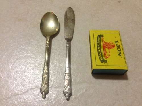 Set of Antique Miniature Spoon & Knife
