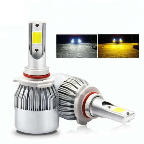 NEW MODEL!!! Dual Color Vehicle Light H4/H7 Type LED Car Headlight Bulbs 8000 Lumens C6