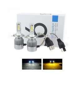 NEW MODEL!!! Dual Color Vehicle Light H4/H7 Type LED Car Headlight Bulbs 8000 Lumens C6
