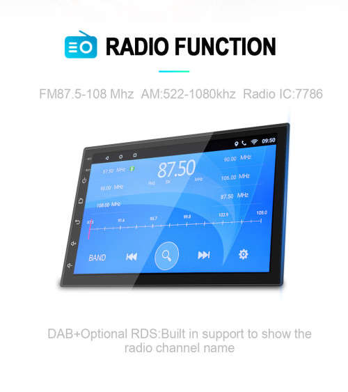 7200C 2 Din Android 8.1 GPS Navigation Car Radio Car Stereo 7" Wifi Bluetooth Universal Car