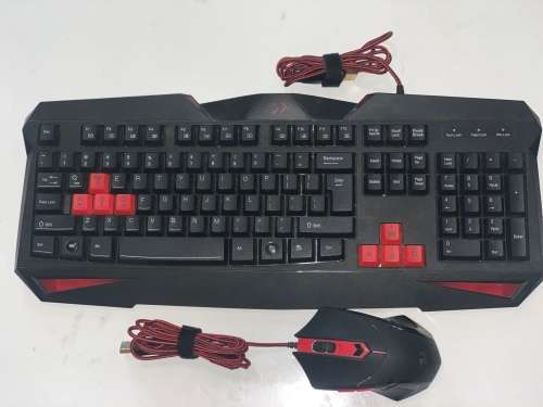 USED Redragon 2in1 Vajra Keyboard and Centrophorus Mouse PC Gaming Bundle