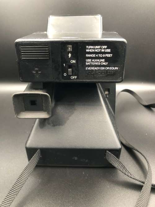 Vintage POLAROID SX-70 Time-Zero OneStep Rainbow Stripe Land Instant Print Film Camera with Q-Light