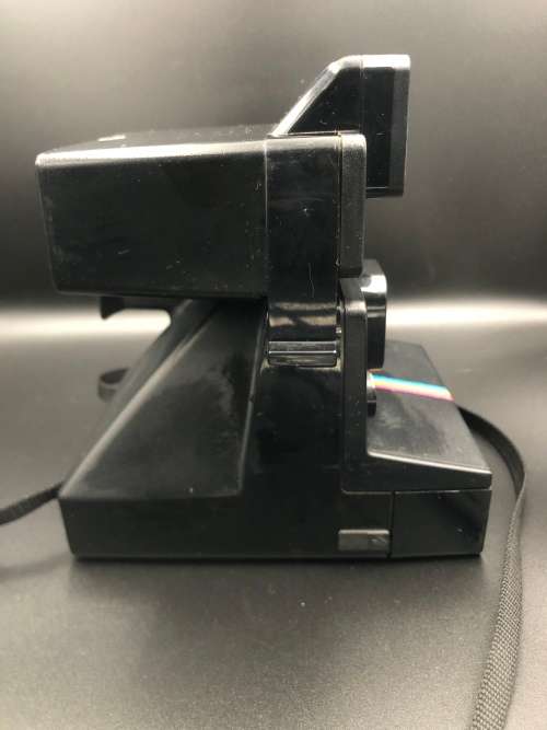 Vintage POLAROID SX-70 Time-Zero OneStep Rainbow Stripe Land Instant Print Film Camera with Q-Light