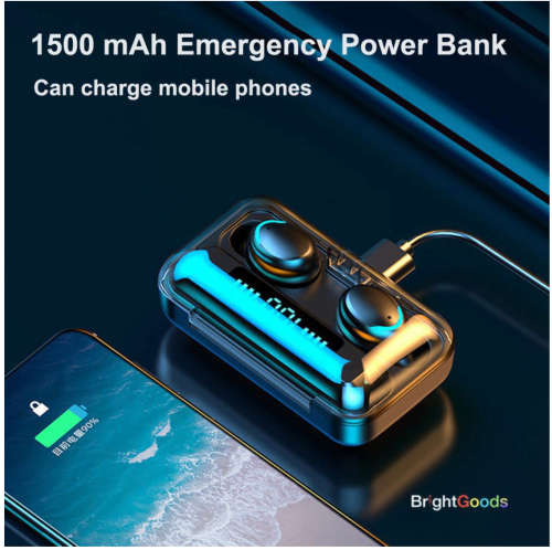 Brightgoods Wireless Earphone -digital charging case(Opened Box)