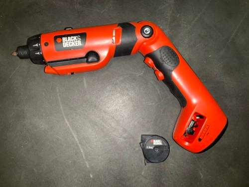 Black & Decker Cordless Screwdriver with measure tape No Charger!!!