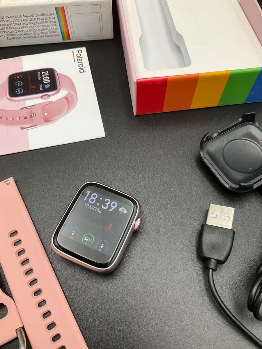 Polaroid Fit Square Full Touch Active Fitness Watch Pink ( Opened Box)