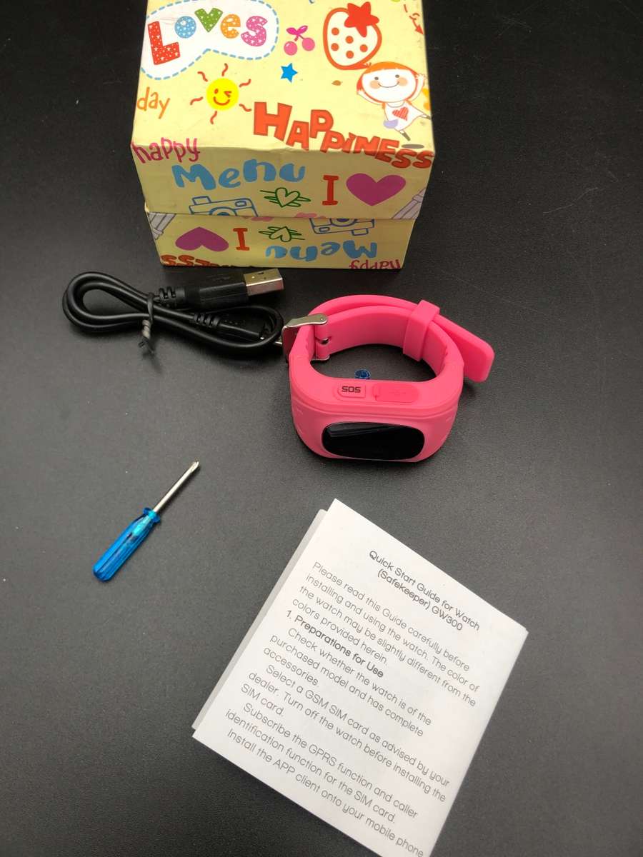 KidsGW300 Smart Watch & GPS Tracker w/ Parental App, Calls, Voice Notes(PINK)