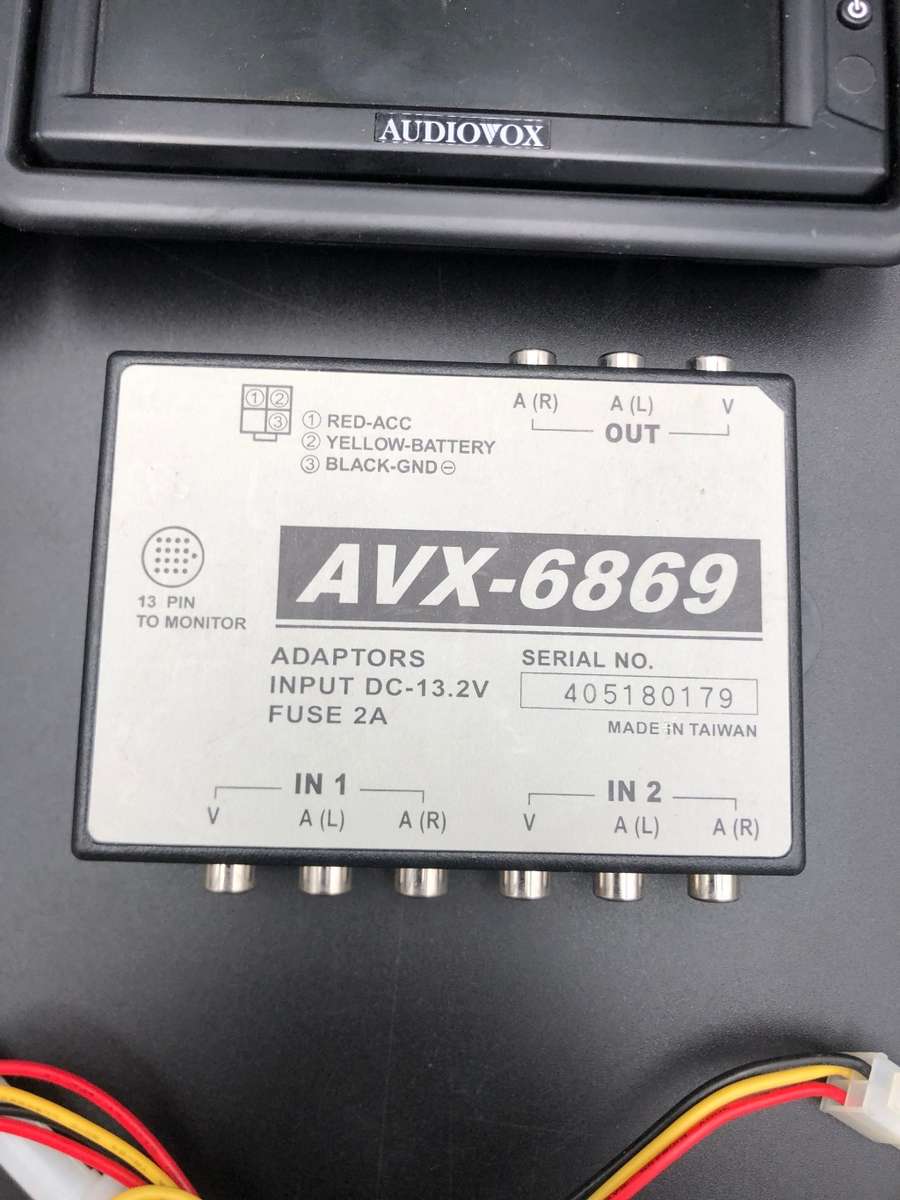 Set of 2 Audiovox LCM5620PKG 5 inch. Headrest Monitors