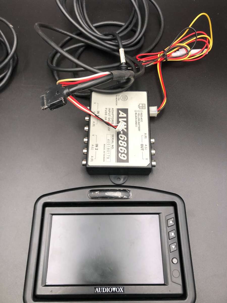 Set of 2 Audiovox LCM5620PKG 5 inch. Headrest Monitors