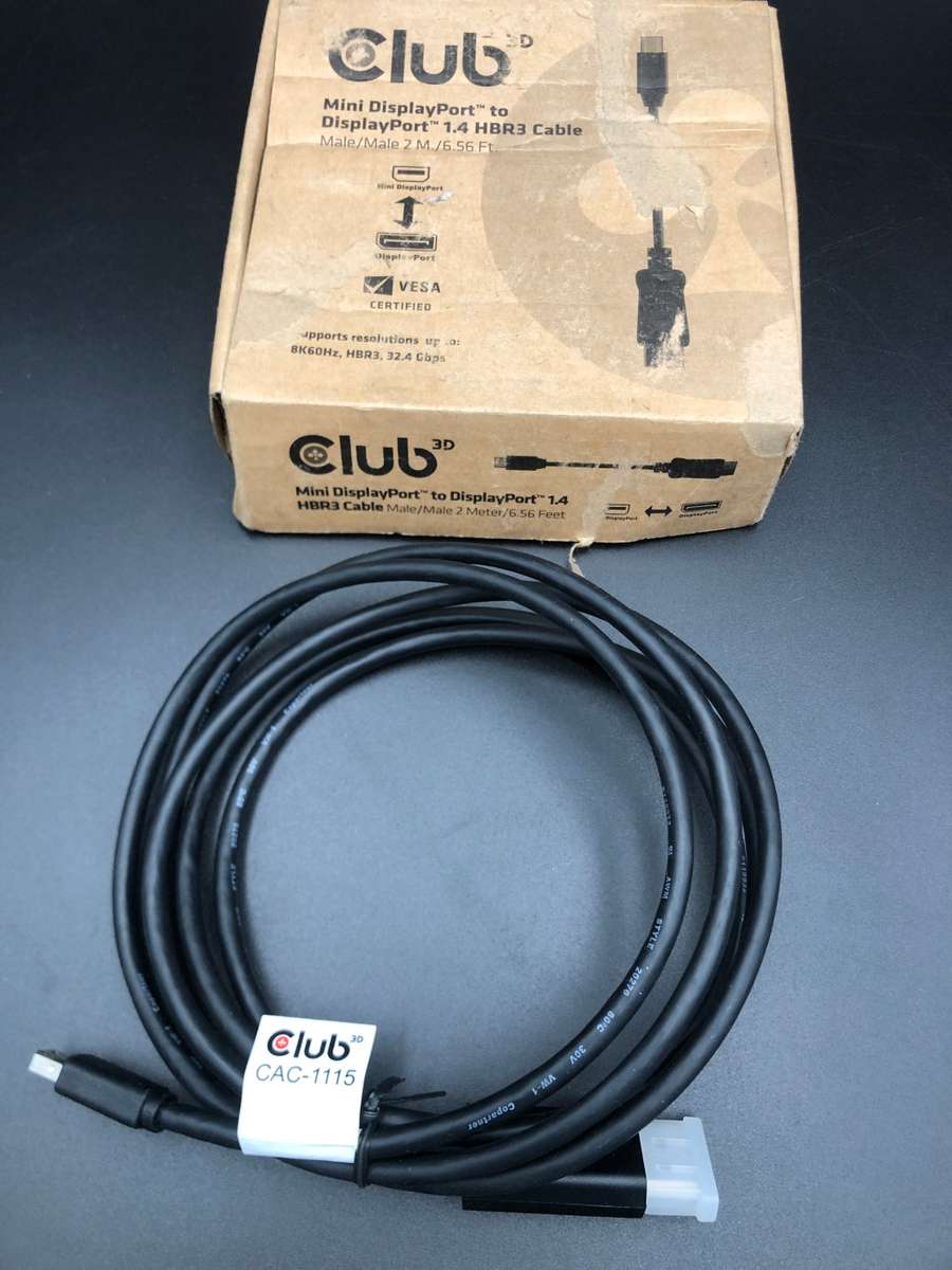 Club 3D 2M Mini Displayport To Dp 1.4 Hbr3 Cable Male-Male