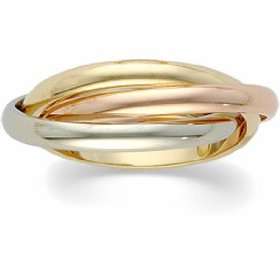 *** Magnificant Solid 9ct Gold Tri-Colour Russian Wedding Band