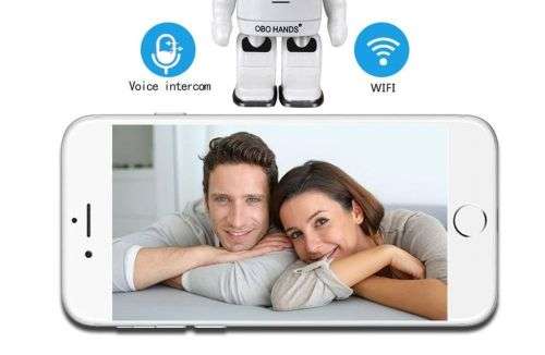 CCTV wifi real time home security system robot - 2 way audio, night vision, motion detect alarm