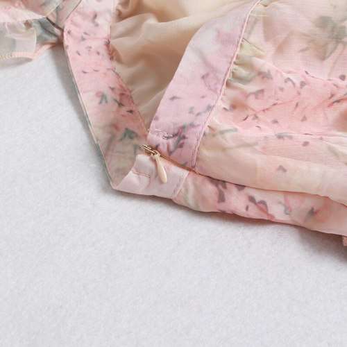 Bohemian flair ruffle pastel dresss