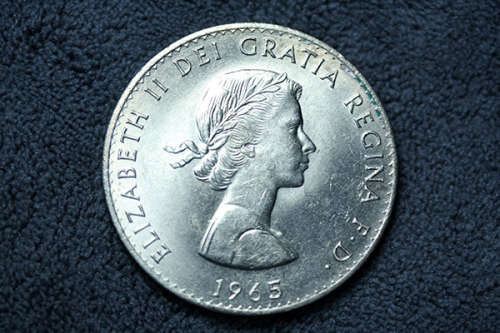Britain 1965 Churchill Crown Coin J25
