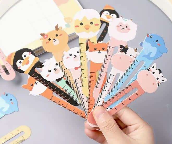 10 x CUTE Animal Bookmark Rulers