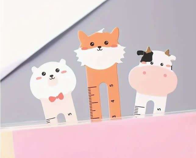 10 x CUTE Animal Bookmark Rulers