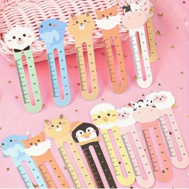 10 x CUTE Animal Bookmark Rulers