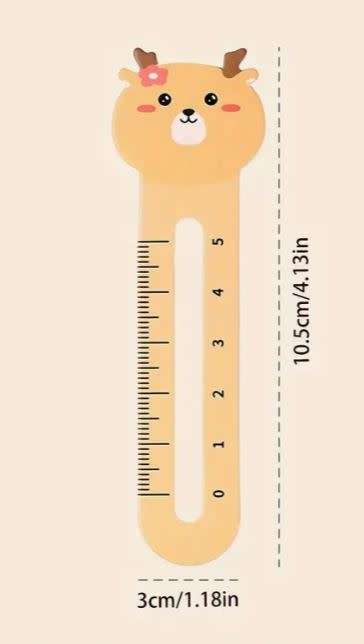 10 x CUTE Animal Bookmark Rulers