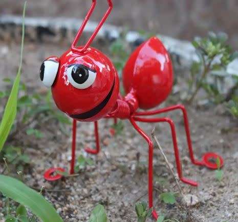 ***4 PIECE (ANTS)*** - DECORATIVE 3D IRON ANT SCULPTURES