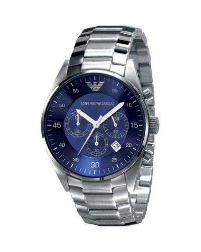Emporio armani stainless steel blue dial watch