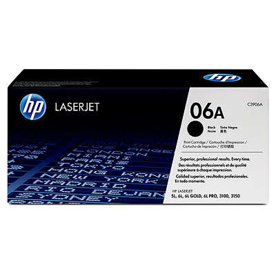 HP 06A Black Original LaserJet Toner Cartridge (C3906A)