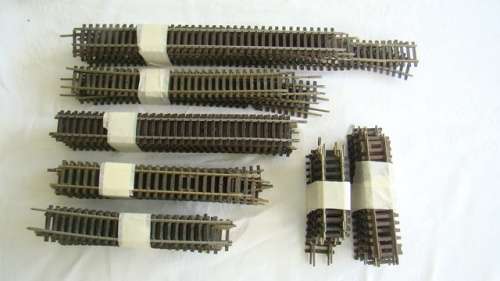 HO track - mixed brands straight scrap track lot