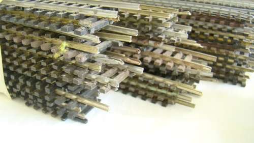 HO track - mixed brands straight scrap track lot