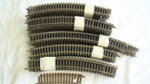 HO track - mixed brands curved track lot - most Lima
