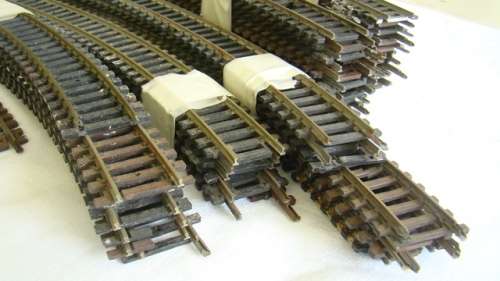 HO track - mixed brands curved track lot - most Lima