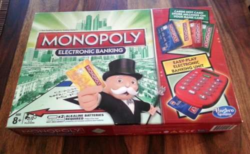 Electronic Monopoly board game.  Used twice. Keep the children busy this holiday