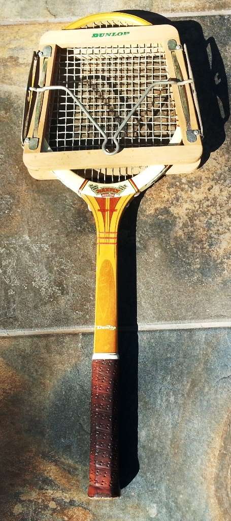 Vintage Tennis Racket with original Square frame