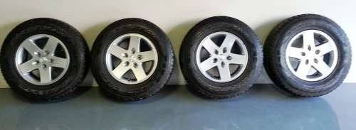 Mags and Tyres set, 245/75/17 Goodyear.  Come from a Jeep Excellent condition.  Price for all four
