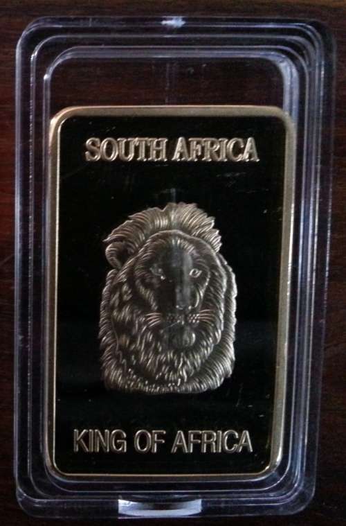 Lion Bullion 24kt gold layered bar 1 oz