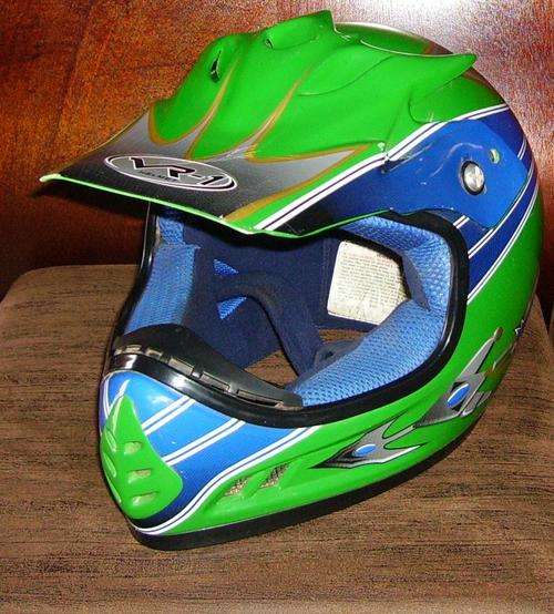 Bike helmet neon green, size large, fits childs head 12-14 years