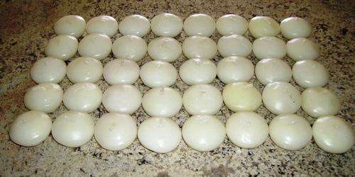 40 Floating candles white