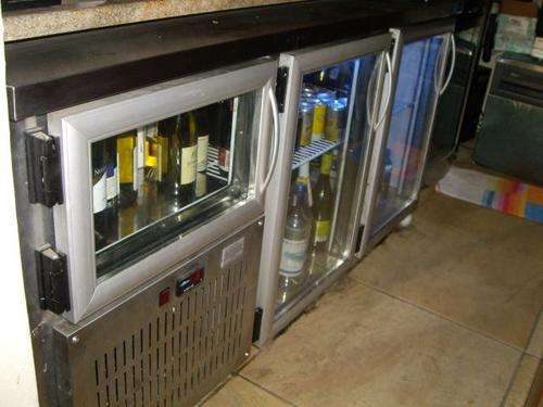 Undercounter MacBrothers, Stainless Steel 2,5Door Bar  Fridge on Castor Wheels