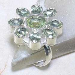 GREEN AMETHYST RING