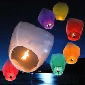 Coloured Sky Lanterns