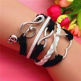 Infinity Music Note Heart Korea Velvet Leather