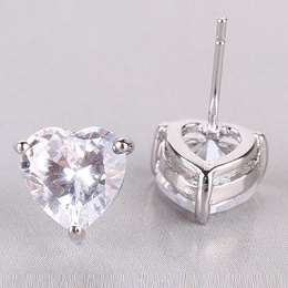 SILVER HEART Stud Earrings