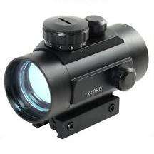 1X40RD RED/GREEN DOT RIFLE SCOPE SIGHT 10-20MM RAIL