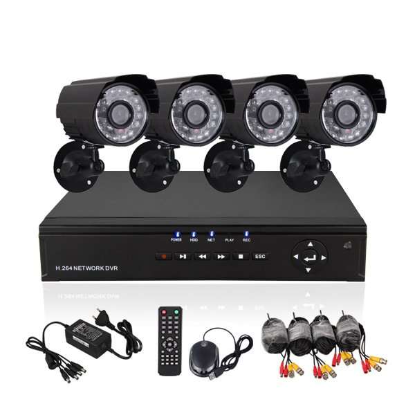 CCTV  Kit D1/CIF DVR - 4CH (3G & Internet remote & smartphone viewing)