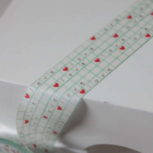 Pale Blue & Pink love Washi Tape