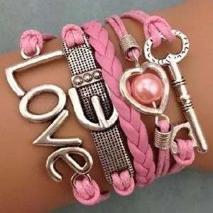 Pink Love Infinity Bracelet