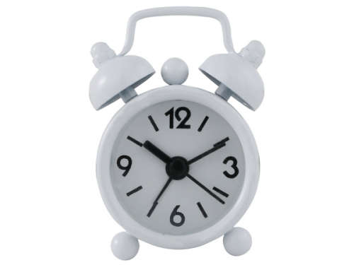 Mini Twin Bell Alarm Clock (White)